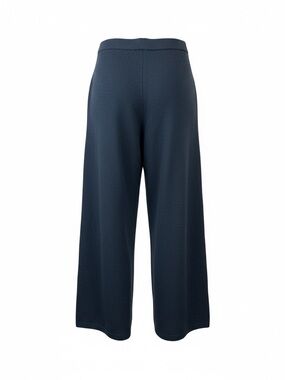 St. John Black Caviar Wide-Leg Santana Knit Pants NWT